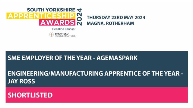 Agemaspark and toolmaker Jay up for apprenticeship awards