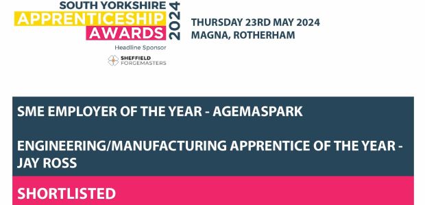Agemaspark and toolmaker Jay up for apprenticeship awards