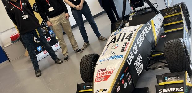 Students inspired as race car revs into Doncaster