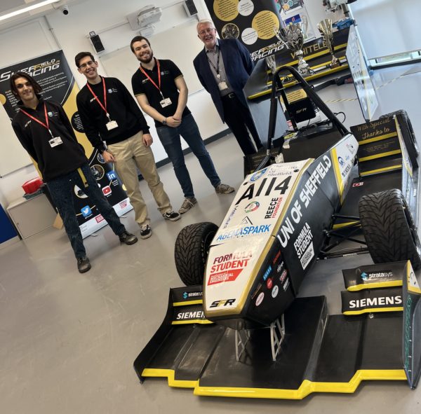 Students inspired as race car revs into Doncaster 2